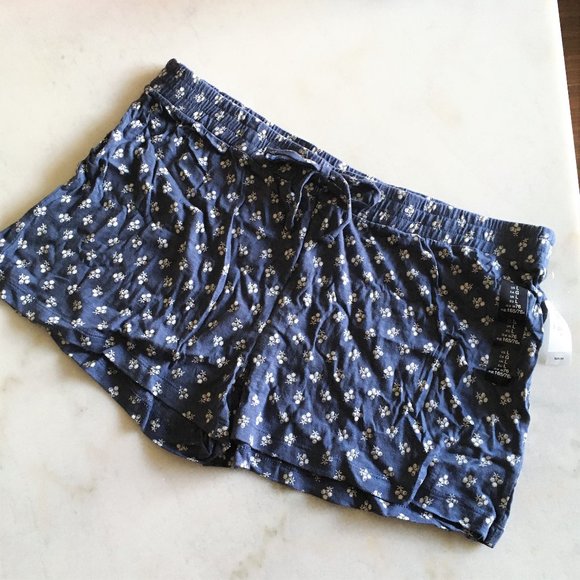 GAP Other - New! NWT Gap body pajama shorts flower print (blue & white) soft, floral
